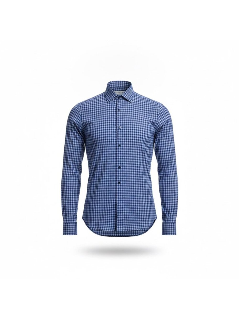 Mizzen+Main Mens Blue Gingham Button-Up Shirt Leeward Collection Size XL